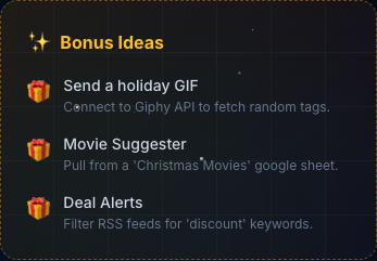 Bonus ideas